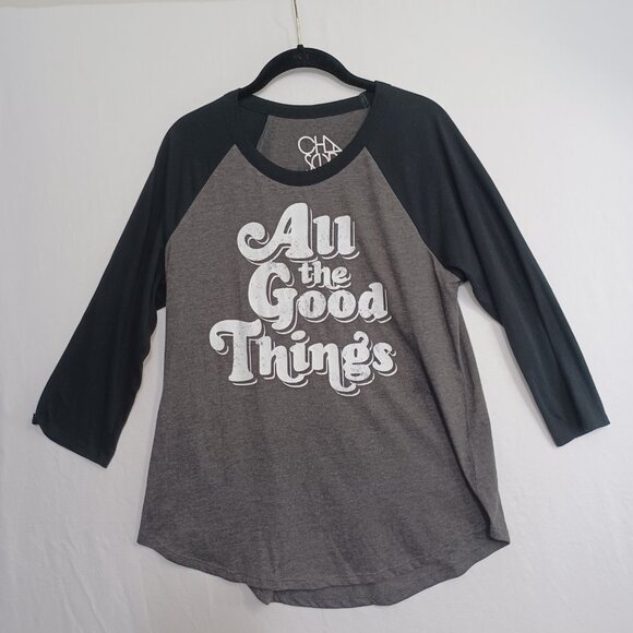 Chaser Tee Shirt All The Good Things Baseball Style Womens Large - Picture 8 of 9